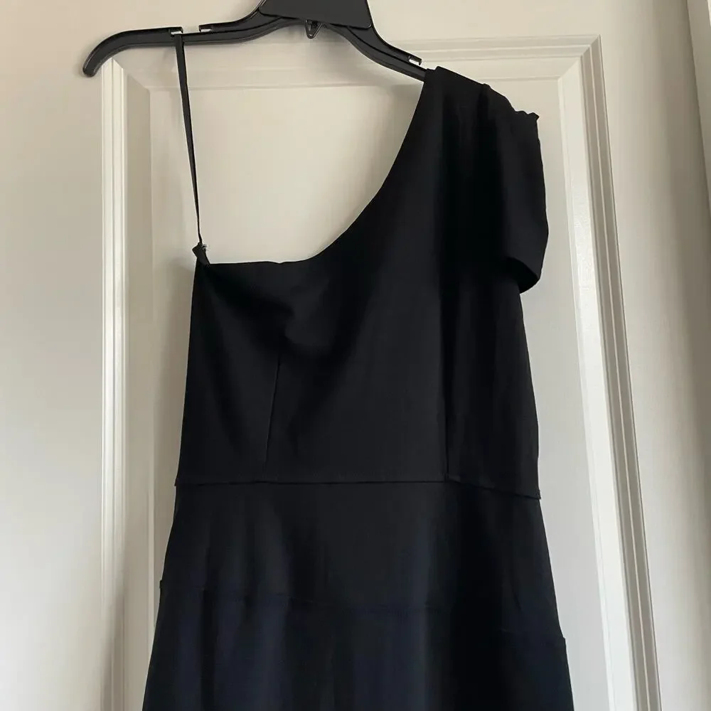 NWT French Connection LBD One Shoulder Mini Bow Dress Sz 8